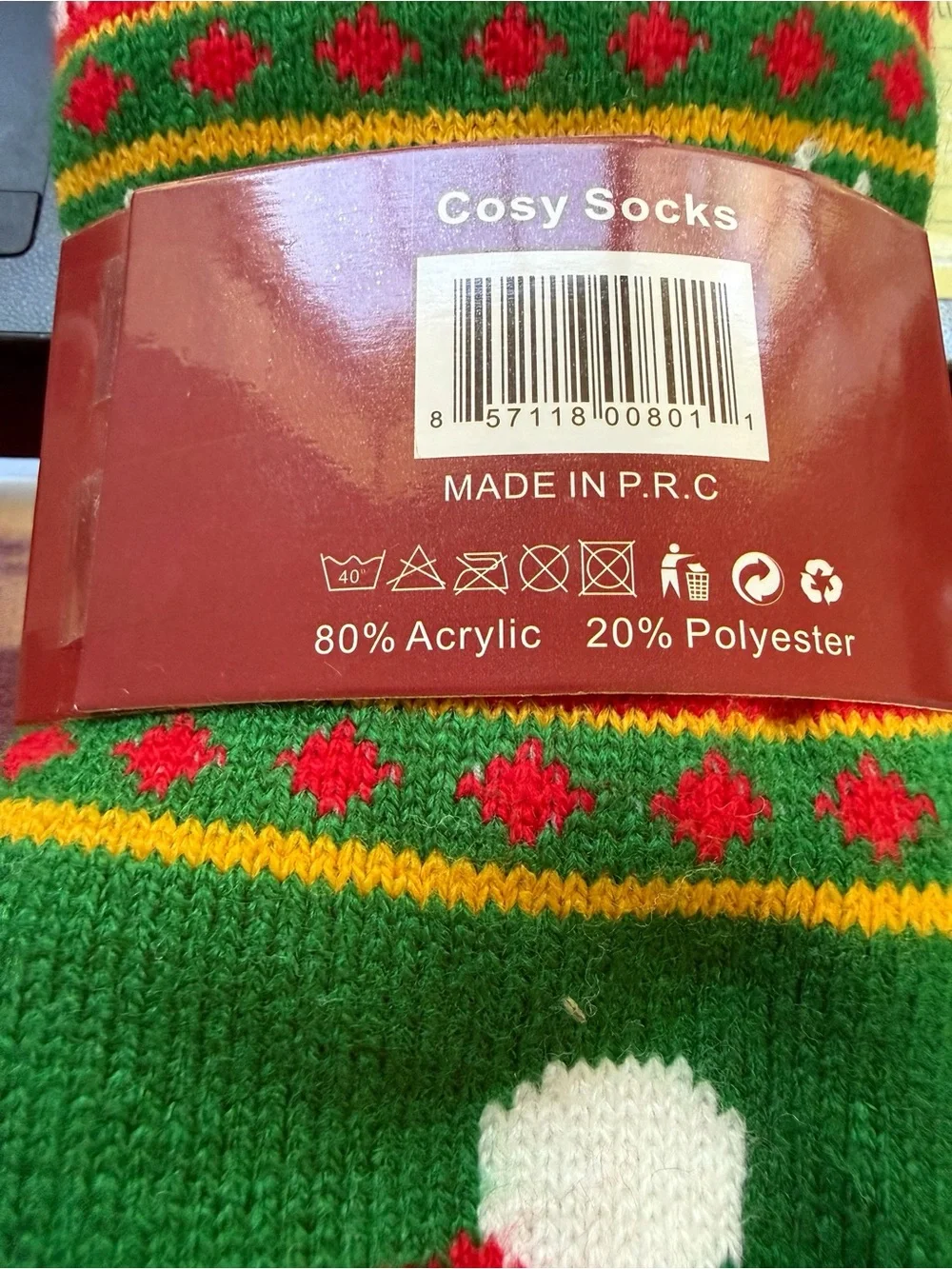 Christmas Cozy Gift Set NWT - Candy Cane Mug and Thermal Socks